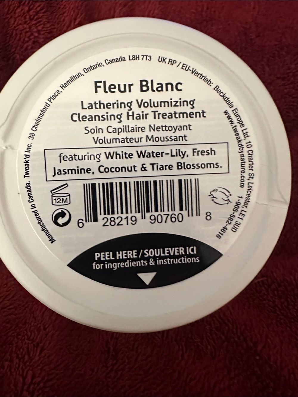 Fleur Blanc Lathering Volumizing Cleansing Hair Treatment Hair Treatment New TWE